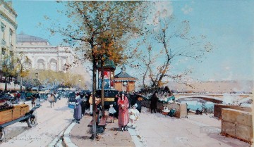 パリのシーン 04 ユージーン・ガリアン Oil Paintings